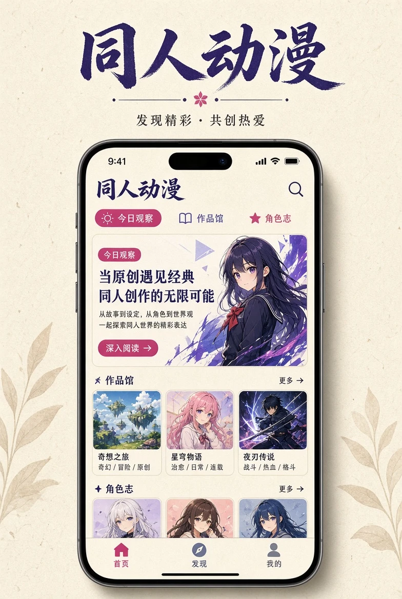 同人动漫移动端内容介绍